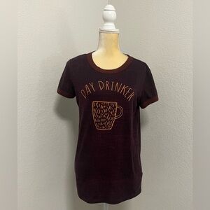 LuLaRoe "Day Drinker" Liv Top Coffee Cup Latte Drink